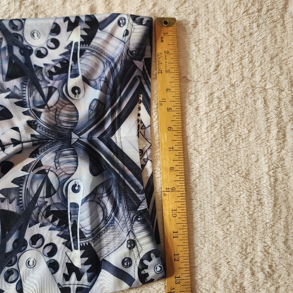 Gear Steampunk Leggings w/ Halloween Mask industrial robot machine - Picture 10 of 12